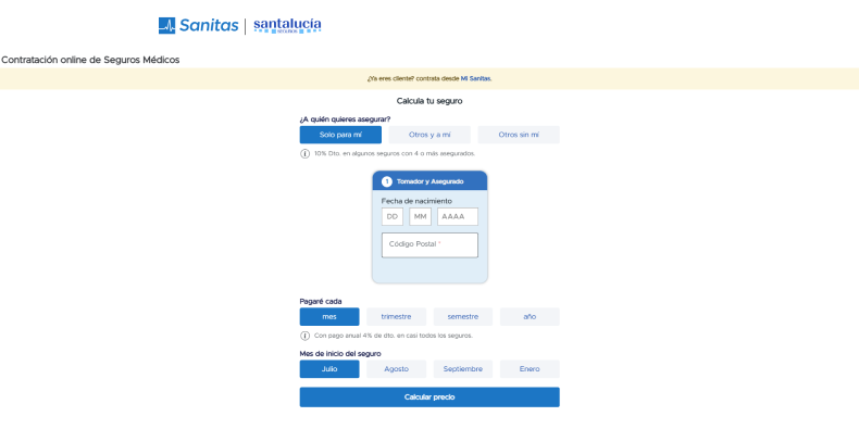 Contrata tu seguro de Salud Santalucía
