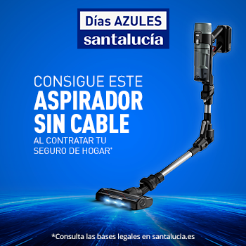 Promoción de Santalucía con aspirador sin cable Rowenta X-Force Flex 10.80 al contratar seguros de hogar, decesos o vida riesgo