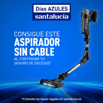 Promoción de Santalucía con aspirador sin cable Rowenta X-Force Flex 10.80 al contratar seguros de hogar, decesos o vida riesgo