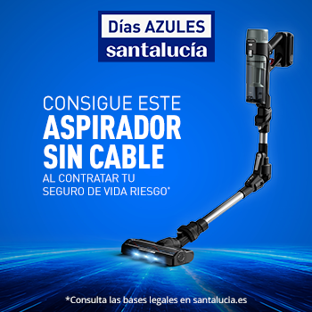 Promoción de Santalucía con aspirador sin cable Rowenta X-Force Flex 10.80 al contratar seguros de hogar, decesos o vida riesgo