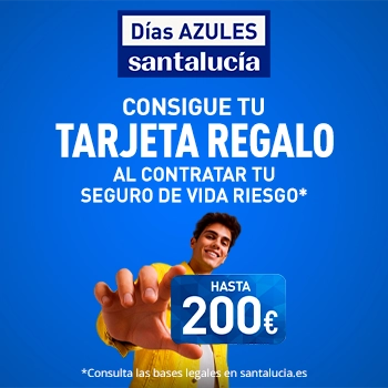 Promoción Santalucía con tarjeta regalo de hasta 200 euros por contratar un seguro de vida