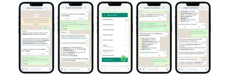 Gestión de siniestros WhatsApp Santalucía