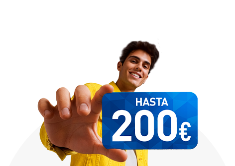 Imagen promocional de una oferta destacada de hasta 200 €, utilizada en una campaña de captación de clientes de SANTALUCÍA