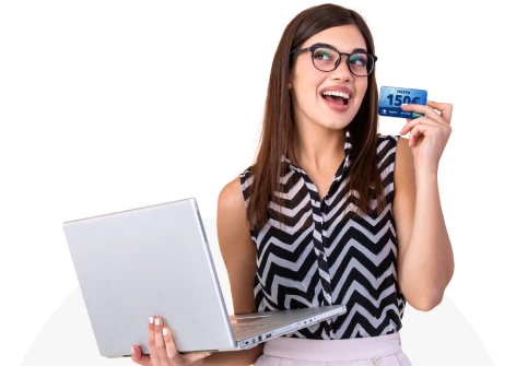 Imagen promocional de una oferta destacada de hasta 150 €, utilizada en una campaña de captación de clientes de SANTALUCÍA