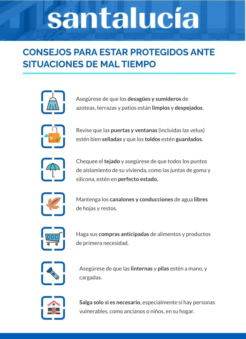 Consejos para estar protegidos ante situaciones de mal tiempo